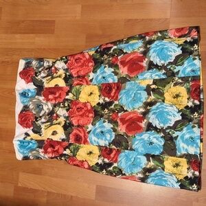 Loft Strapless Floral Dress Size 16